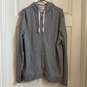 Sonoma Men's Gray Hooded, Zip Front Sweatshirt - XL